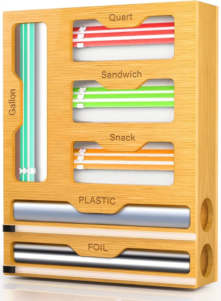 Actual Amazon product photo for Bamboo wrap organizer