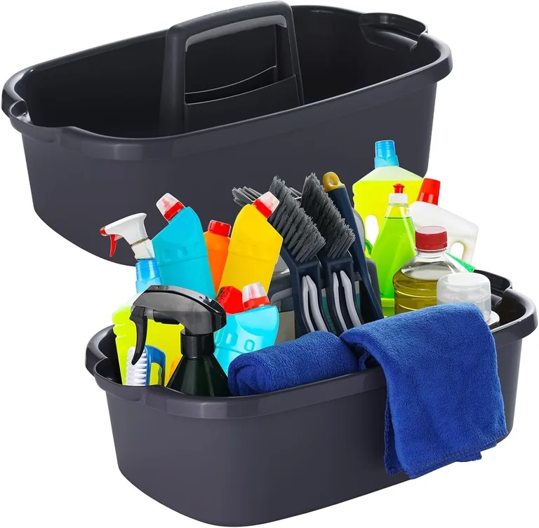 Actual Amazon product photo for Under-sink cleaning caddy station